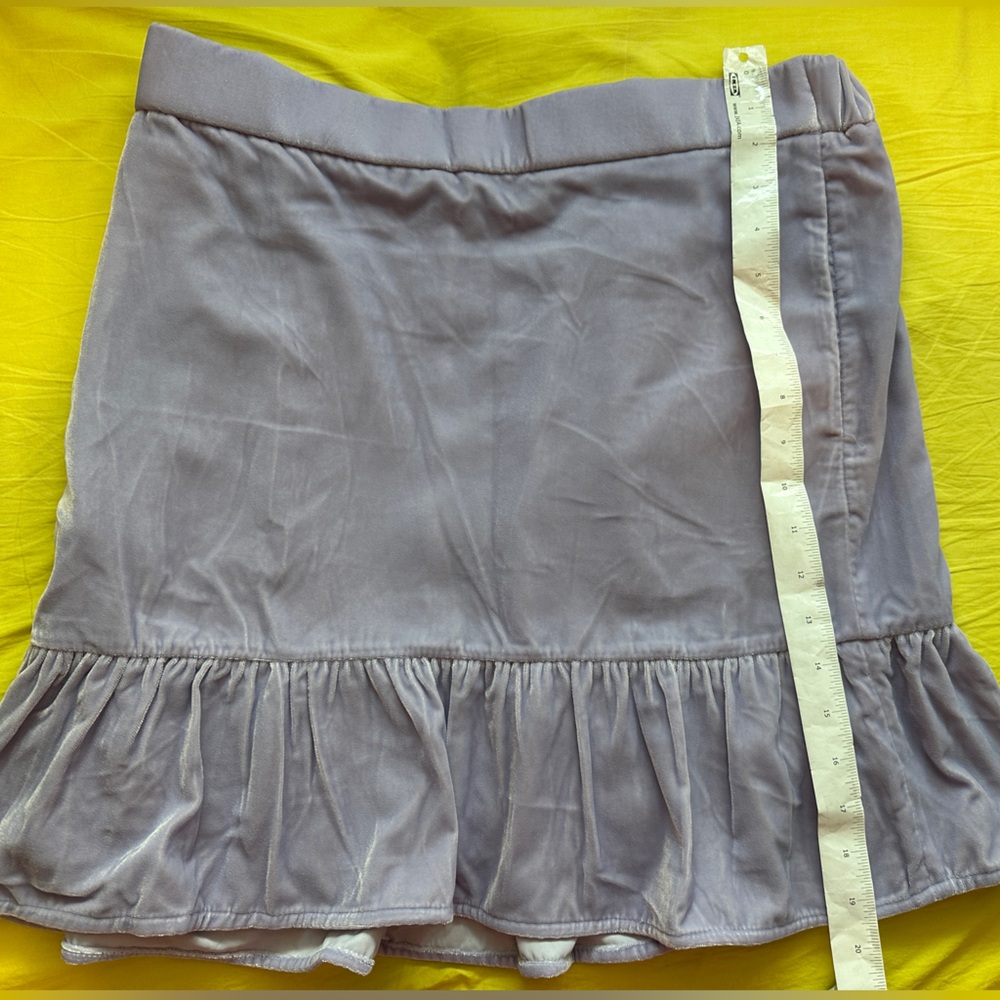Lavender Velvet Ruffled Skirt